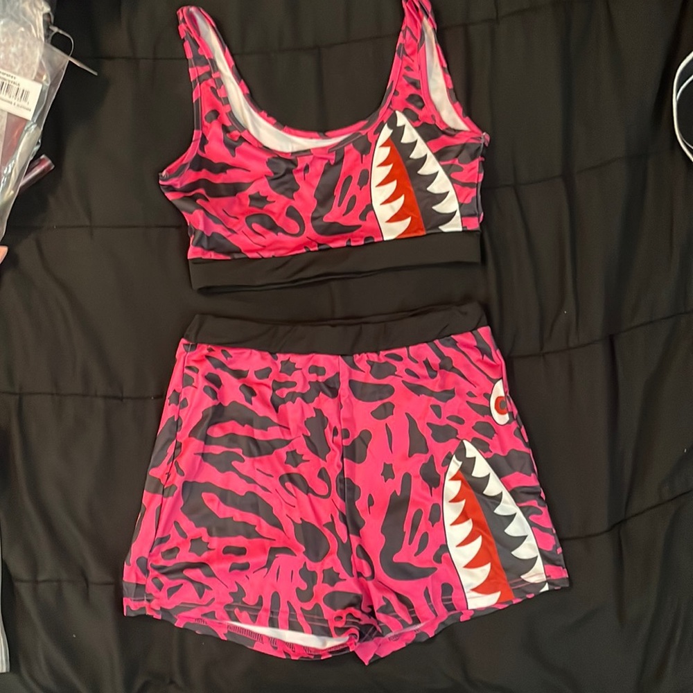 Size medium tank top, and shorts